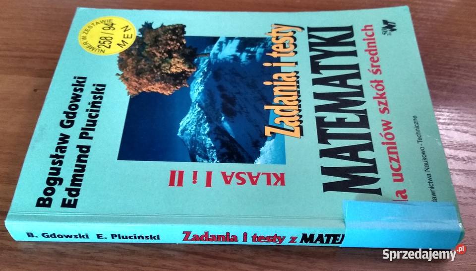 Zadania i testy z matematyki szkół średnich kl Książki i Podręczniki Gdańsk