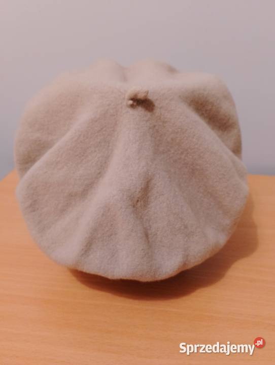 BERET szary z antenką nakrycie głowy vintage Złotniki