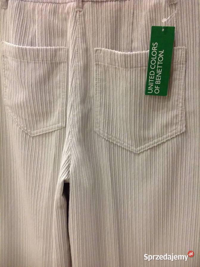 Spodnie Szerokie Damskie BENETTON S Sztruksowe Nowa Sól