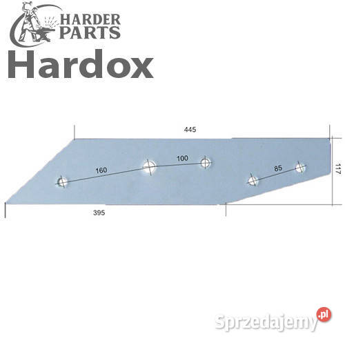 Płoza długa HARDOX 40320167P części do pługa Suwałki