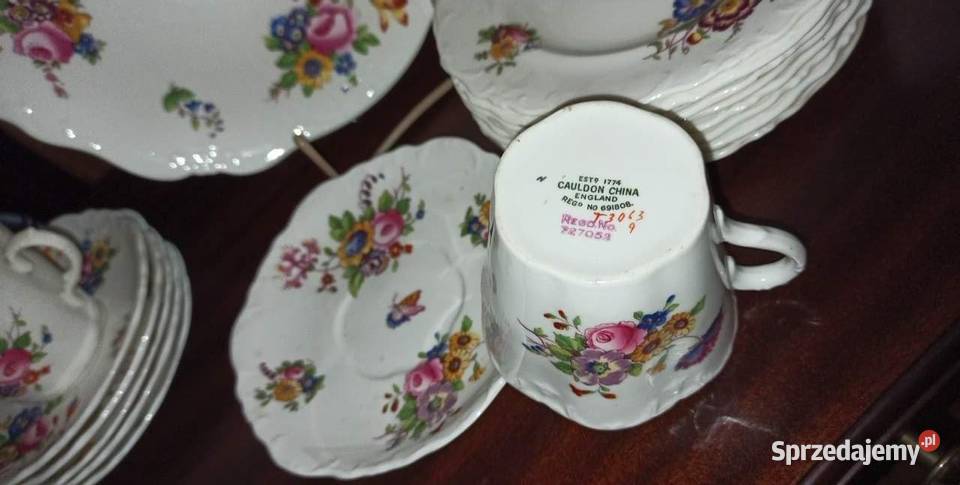 filiżanka z talerzykiem deserowym CauldonEngland sprzedam