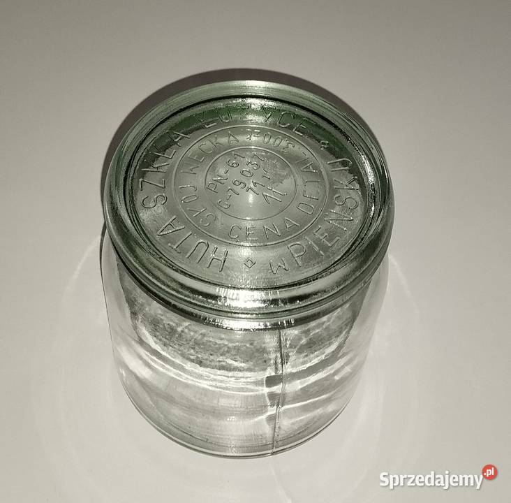 Unikat Słój Wecka 1 l Huta Szkła Łużyce w