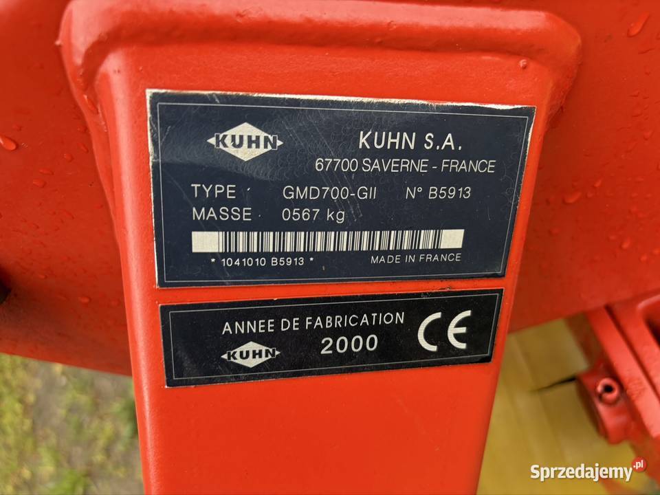 Kosiarka dyskowa Kuhn GMD 700 28 metra mazowieckie Myszyniec sprzedam