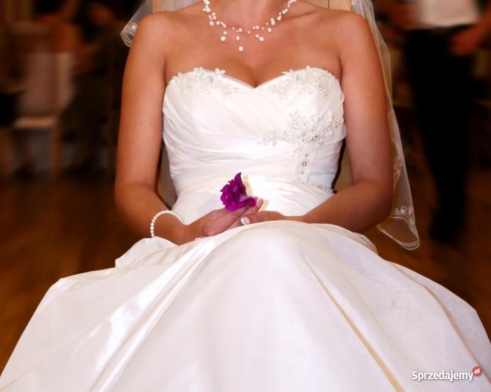 UNIKATOWA suknia slubna Classa biały śląskie Żory sprzedam