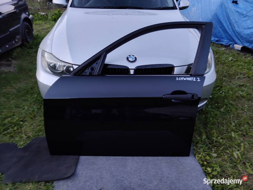 Bmw e90 drzwi przednie lewe czarne schwarz2 Aleksandrów Łódzki