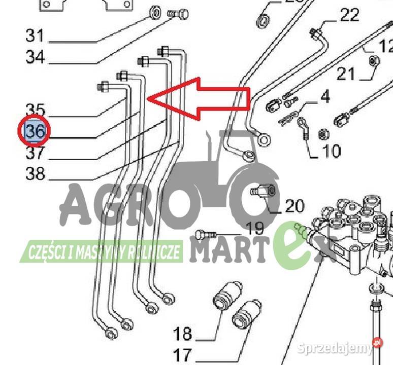 5092065 RURKA HYDRAULICZNA CNH Maszyny rolnicze Wichrów