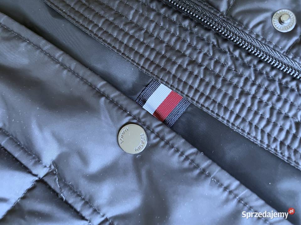 Kurtka płaszcz puchowa Tommy Hilfiger S ciemny
