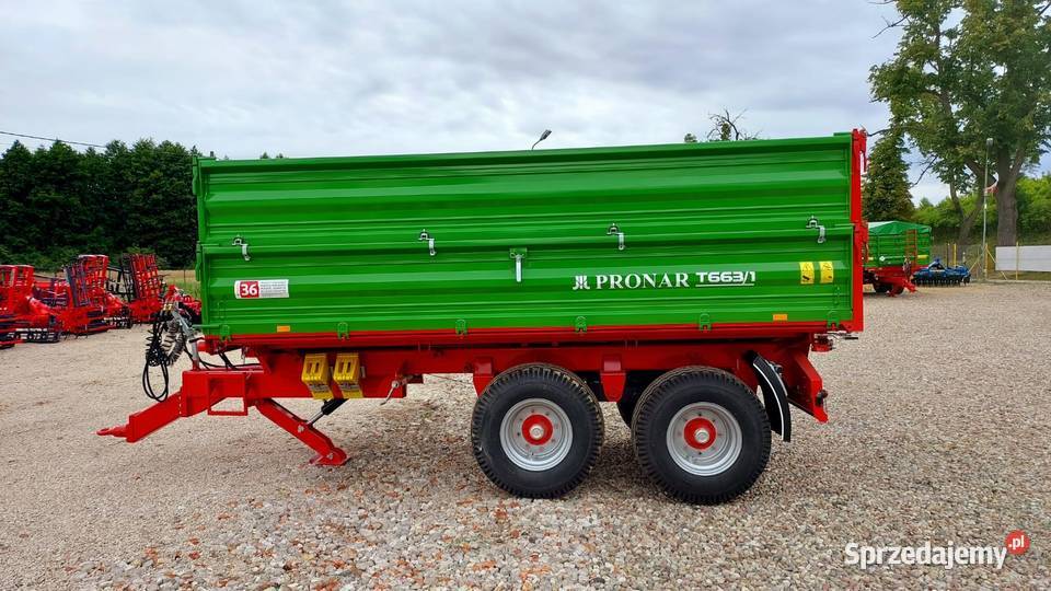Przyczepa tandem PRONAR T6631 10 t 118 m AGROL nieuszkodzony Iława