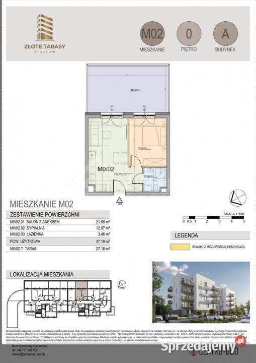 M02 3719 m 2 pokoje parter balkon 2718 sprzedam