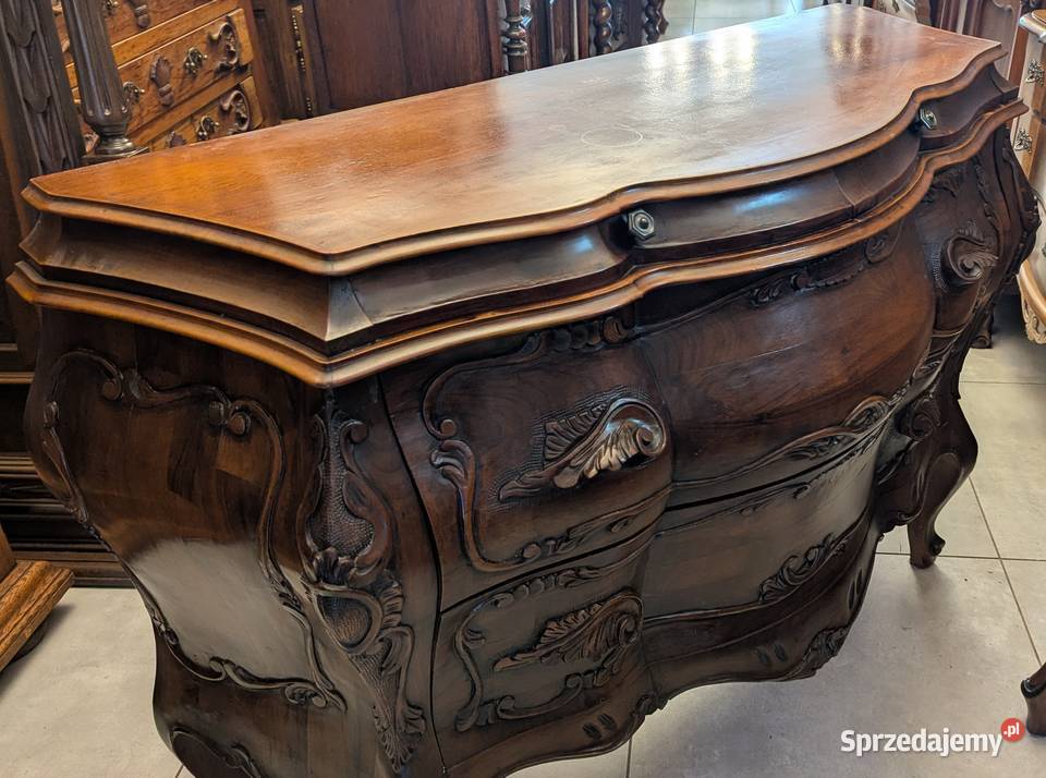 Wspaniała komoda neobarokowa orzech sklep śląskie Dąbrowa Górnicza