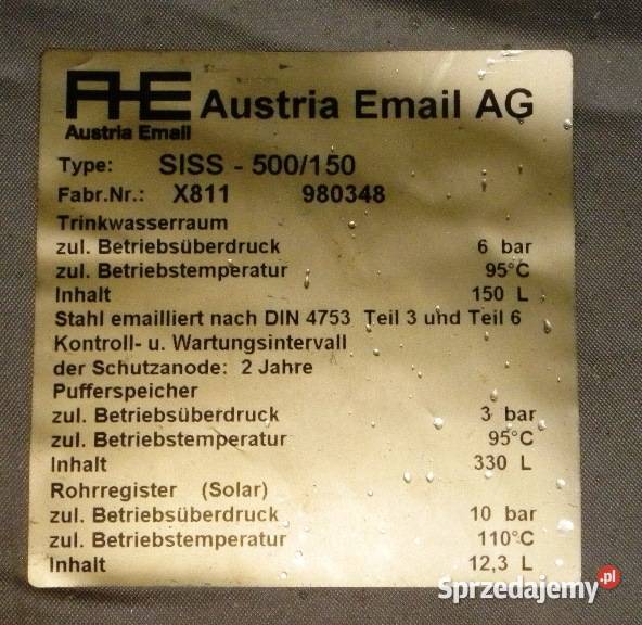 OKAZJAponad 50 taniej SISS 500150l Austria Email Łódź sprzedam