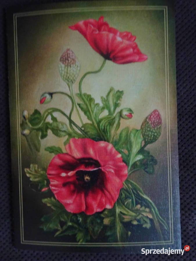 pocztówka okazjonalna z kwiatami mazowieckie