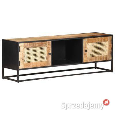 Szafka pod TV 120x30x40 drewno mango i naturalna