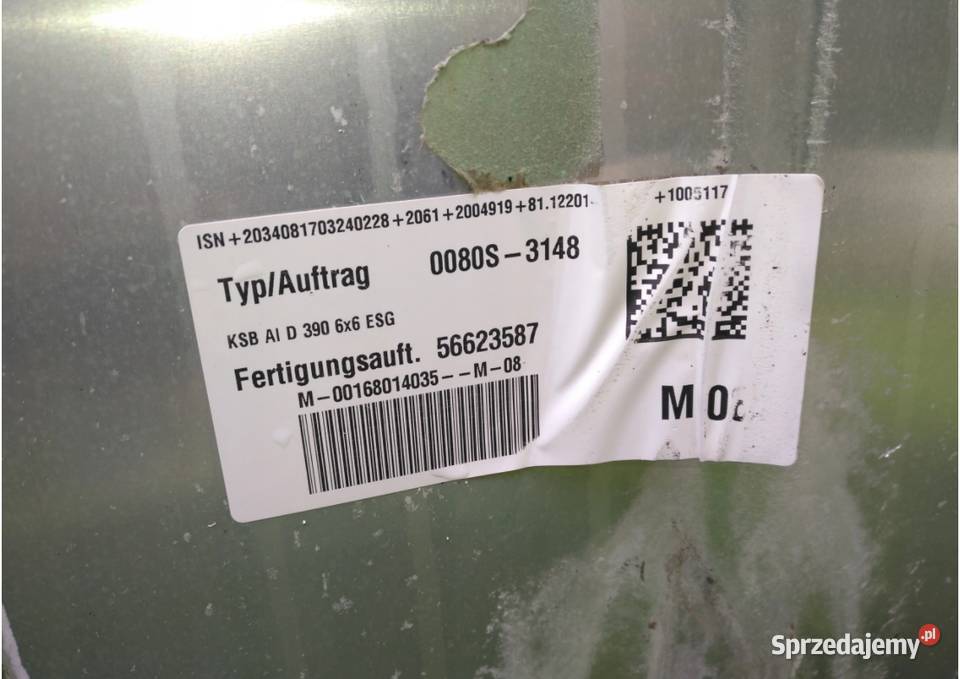 Man Tgx Tgs Euro 6 Zbiornik Paliwa 390L Układ paliwowy Kargowa