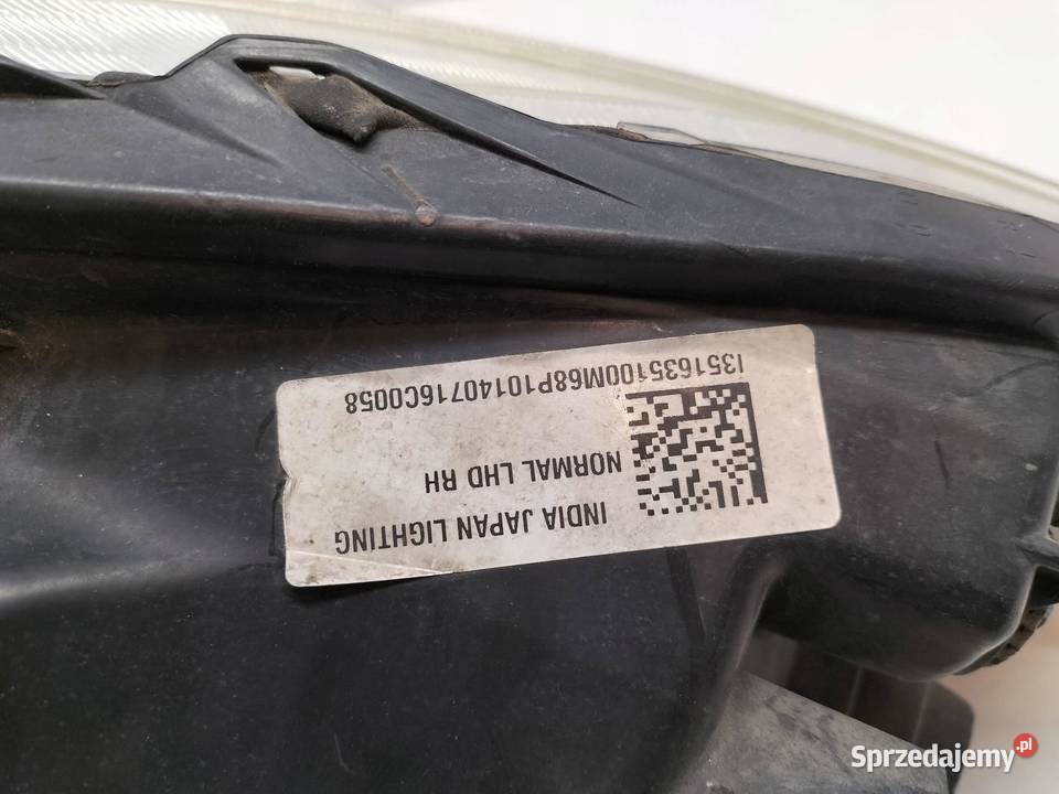 LAMPA PRZÓD PRAWA EU USZKODZONA Suzuki Baleno II sprzedam