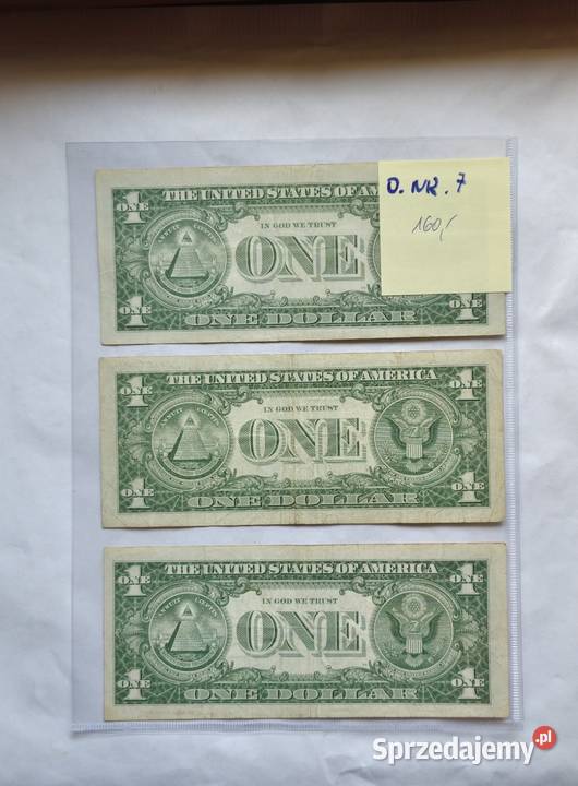 O 7 USA 1 Dollar 1957 Silver Certificate 3 Ostrów Mazowiecka sprzedam