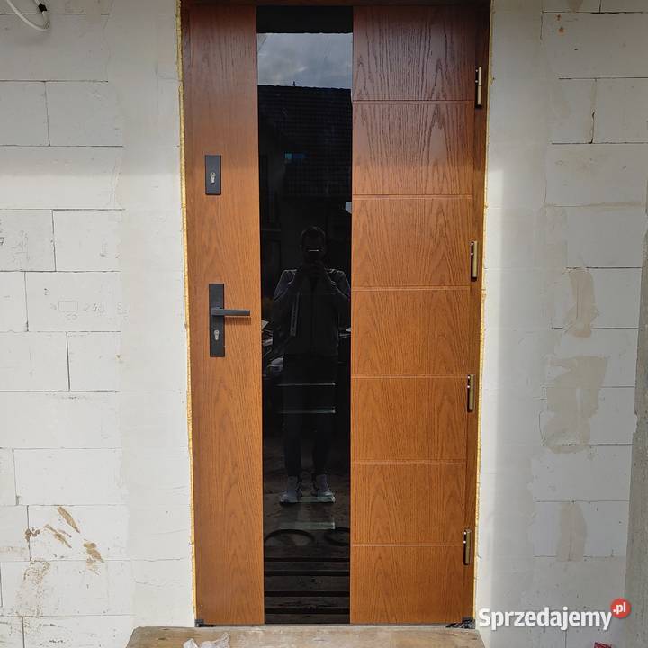 Drzwi Zewnętrzne Wejściowe Drewniane Z DOWOZEM