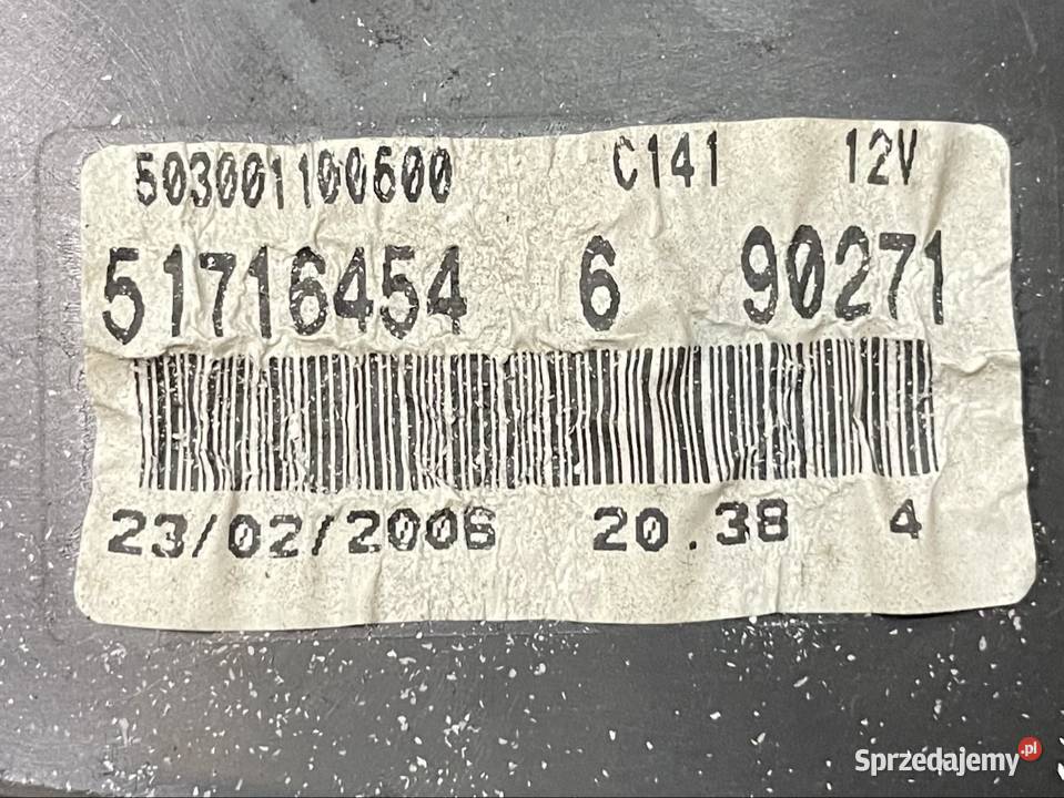 51716454 licznik zegary fiat grande punto osobowe Szczecin