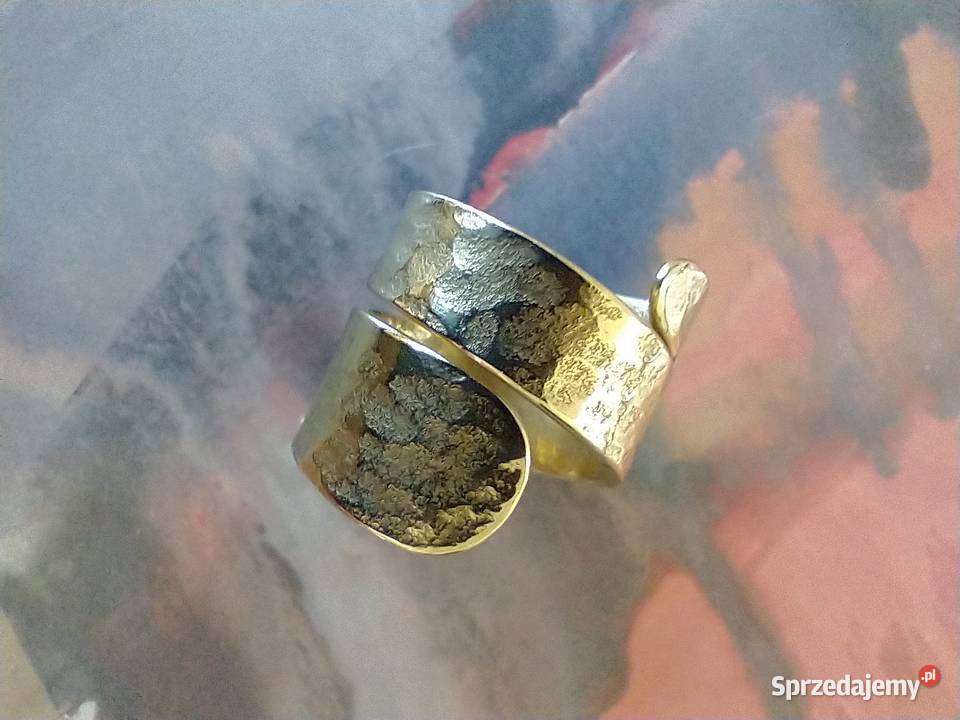 Efektowny pierścionek czysty mosiądz Łódź
