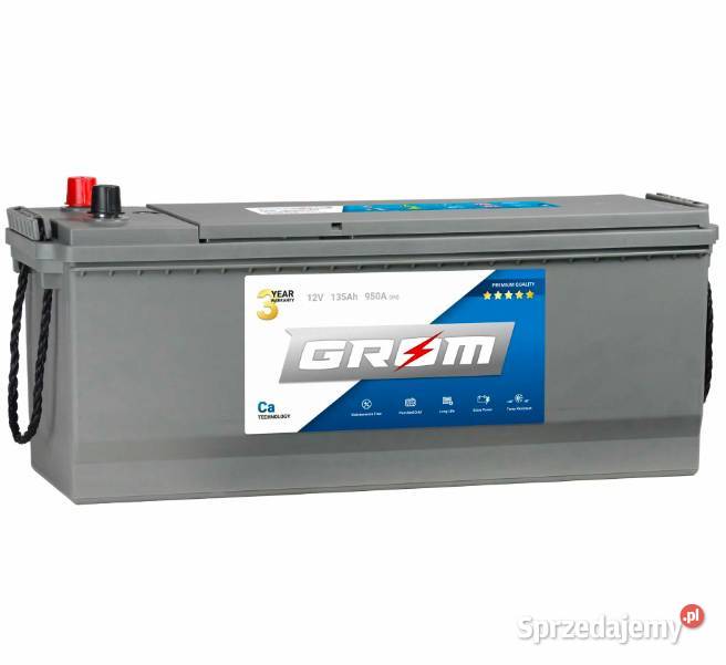Akumulator GROM Premium 135Ah 950A ze stopką Braniewo