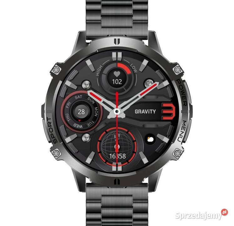 Smartwatch Męski GRAVITY GT425 AMOLED Bluetooth łódzkie