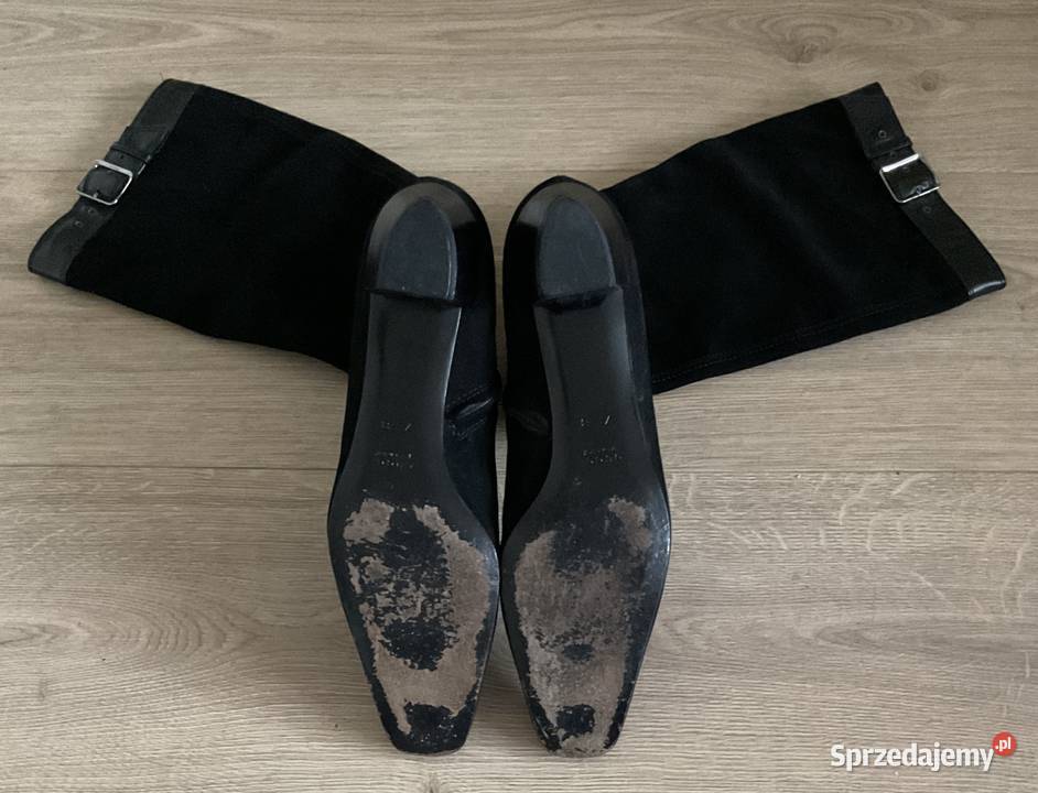 GUCCI kozaki damskie czarne zamsz oficerki skora małopolskie Kraków