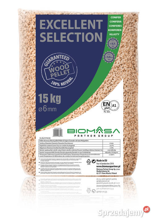 Pelet drzewny Pellet Excellent Kurier Bydgoszcz sprzedam