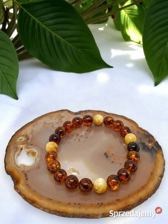 Bransoletka z bursztynu BURSZTYN bałtycki kulka mazowieckie Warszawa sprzedam