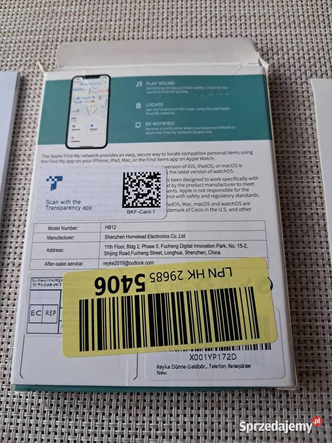 Lokalizator gps portfela card finder Koziegłowy