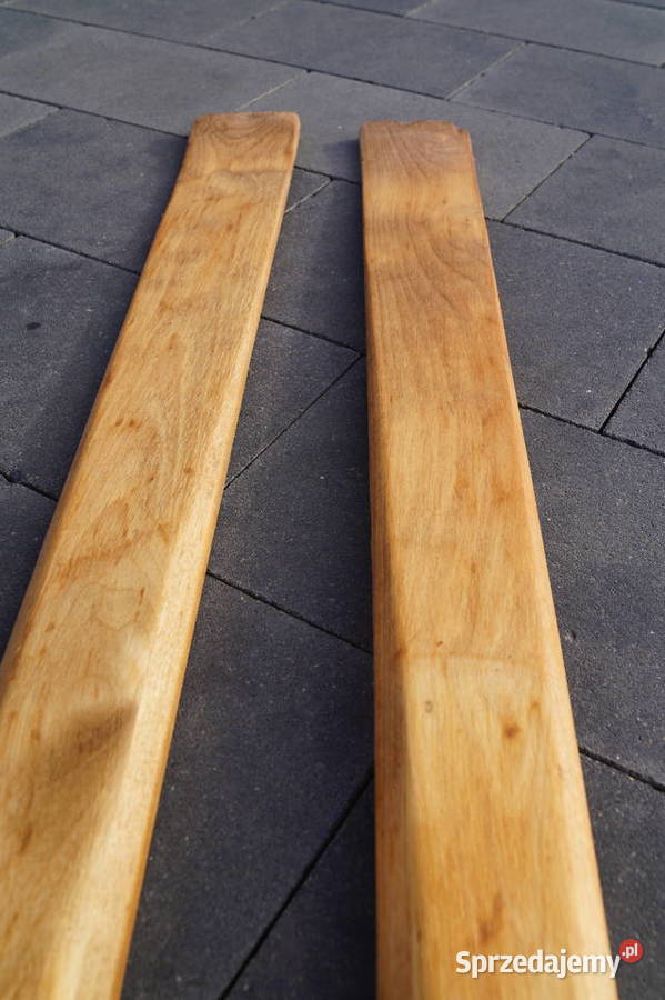 Stare narty drewniane 180 kijki Pruchnik