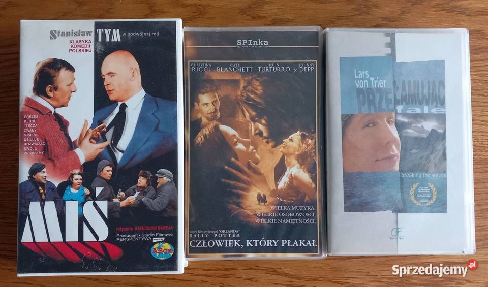 Miś Przełamując fale Człowiek który płakał 3 VHS lubelskie Lublin