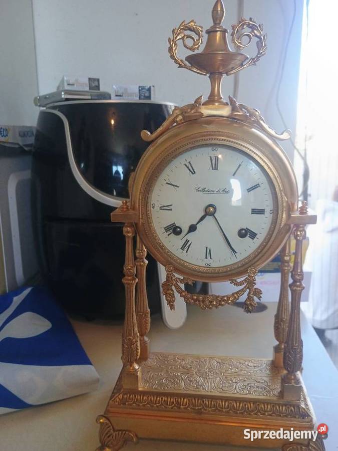 Kominkowy zegar francuski mosiężny Rzeszów