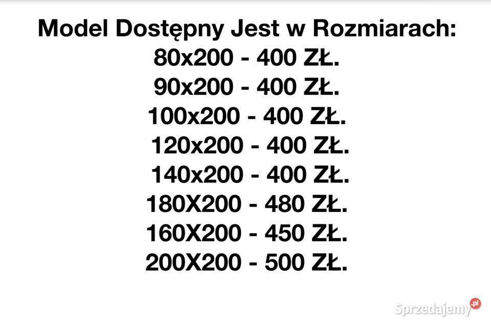 Łóżko Stelaż 80x200 90x200 100x200 120x200 65cm śląskie Gliwice