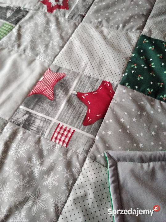 Narzuta patchwork Świąteczna 135205 szary Boże Narodzenie warmińsko-mazurskie Olsztyn