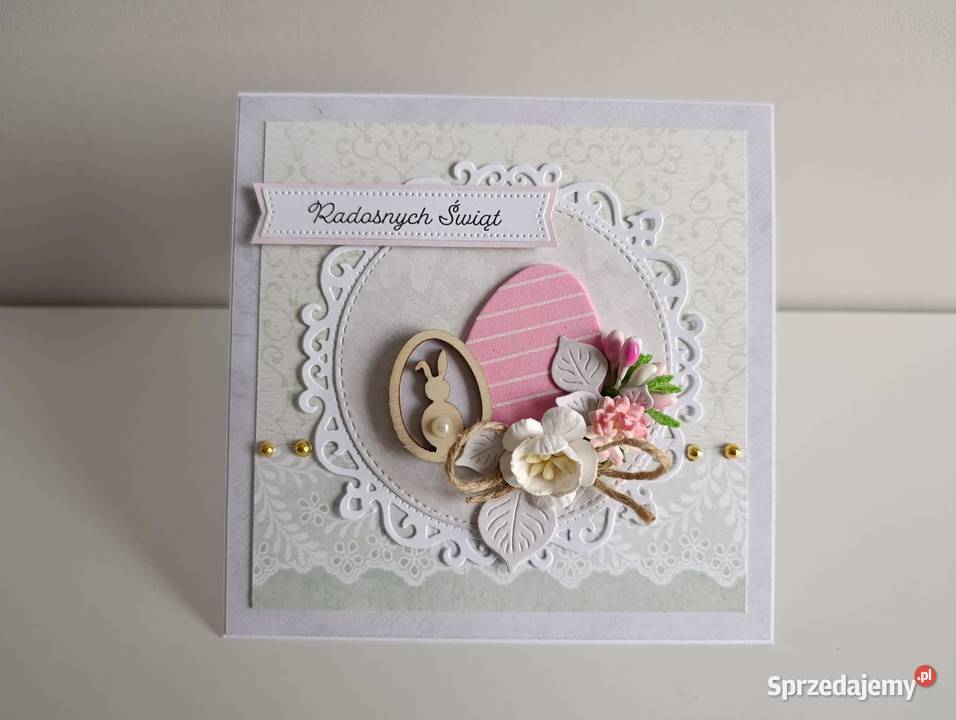 Kartka ręcznie robiona Świąteczna Wielkanoc Łódź sprzedam