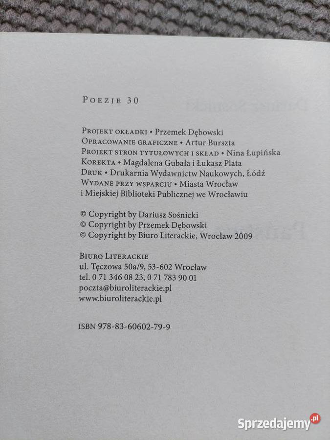poezja Państwo P Dariusz Sośnicki małopolskie Kraków