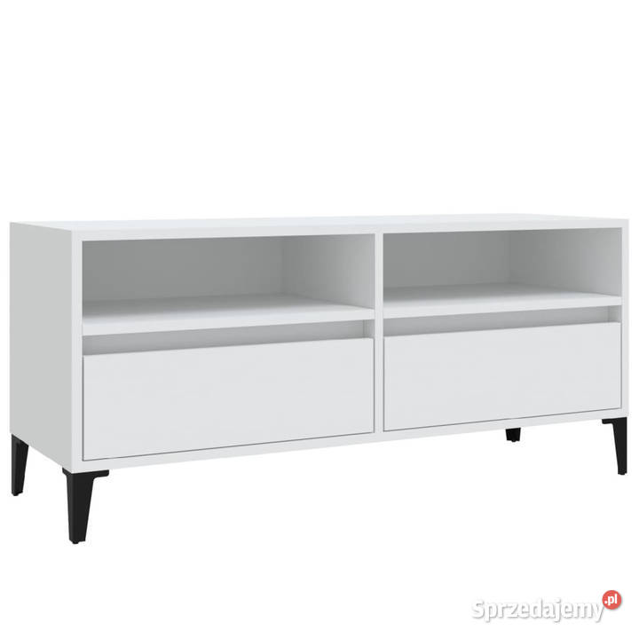 Szafka pod TV biała 100x345x445 materiał RTV Warszawa