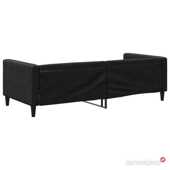 Sofa z funkcją spania czarna obita tkaniną 68cm Warszawa sprzedam