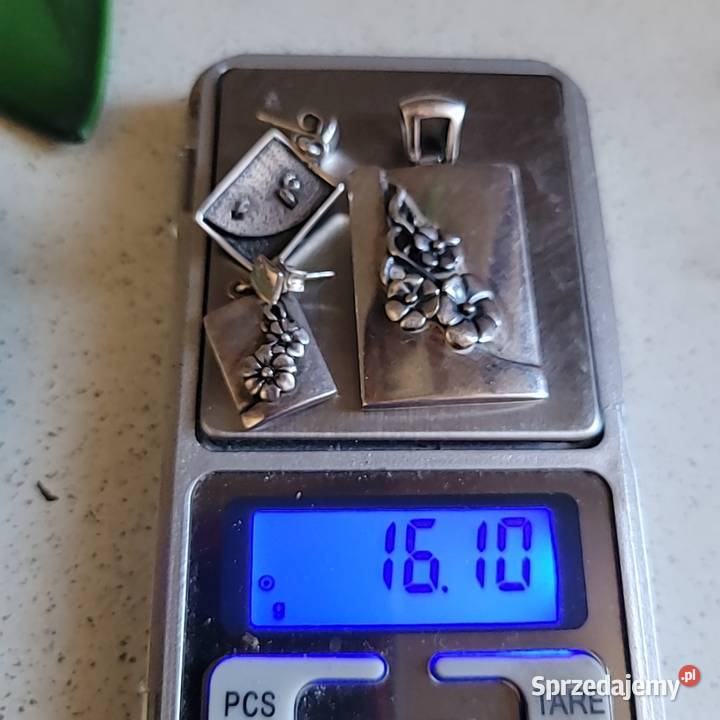 Srebrny 925 kwiatowy zestaw biżuterii srebro mazowieckie Warszawa