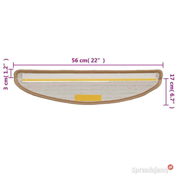 Nakładki na schody 10 56x17x3 beżowe WM149787 Dom i Ogród Warszawa