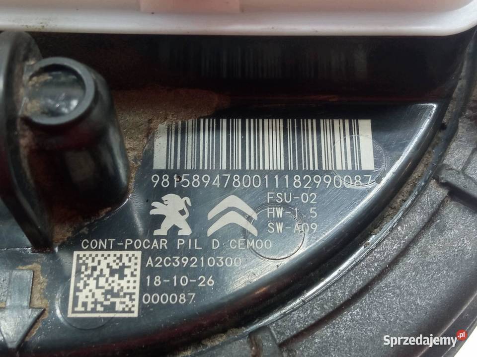 POMPA PALIWA PŁYWAK 12 THP X 9815894780 Opel Rok produkcji 2018 sprzedam