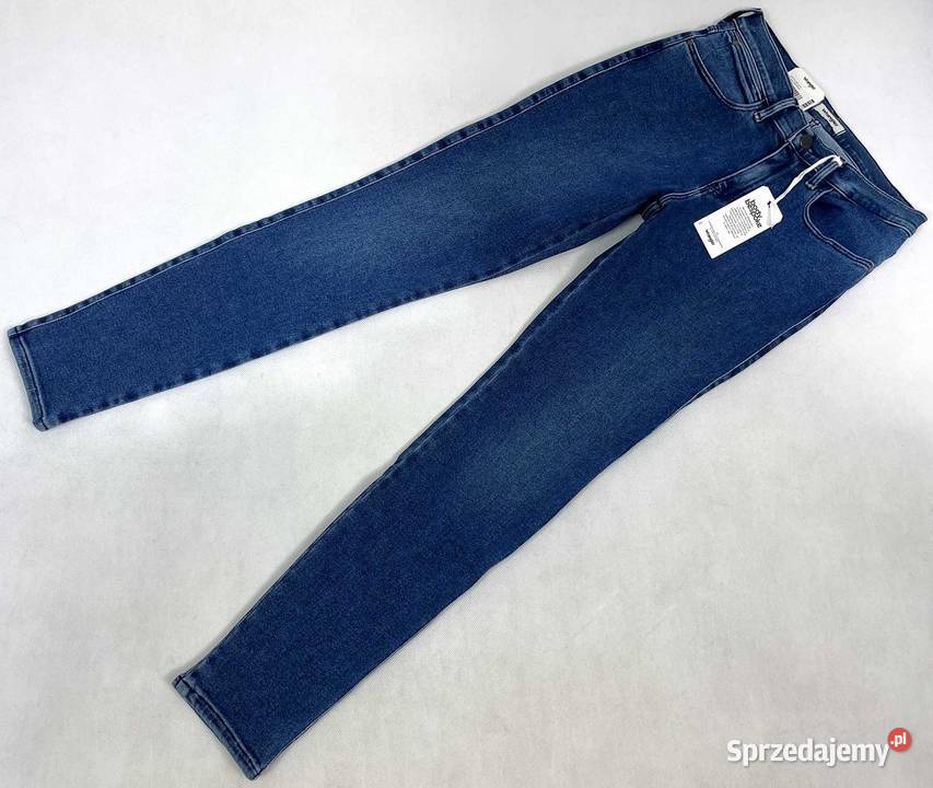 Spodnie damskie Wrangler High Rinse Skinny Blue niebieski Pisz