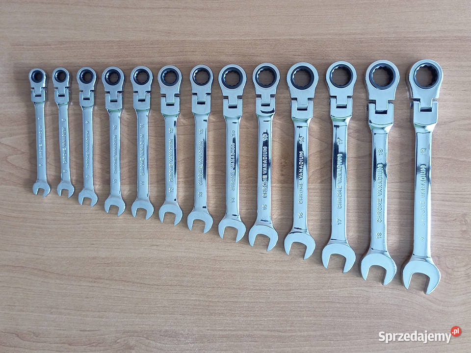 NOWY Zestaw kluczy płaskich oczkowych łamanych z Węgrów