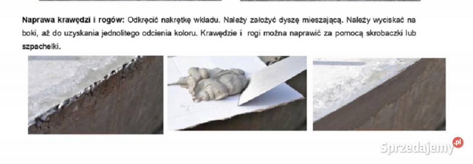 Klej w tubie do szybkich napraw pęknięć betonu lubelskie Lublin