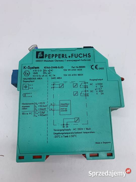 Pepperl Fuchs KFA6DWBEx1D Rotation speed monitor Warszawa