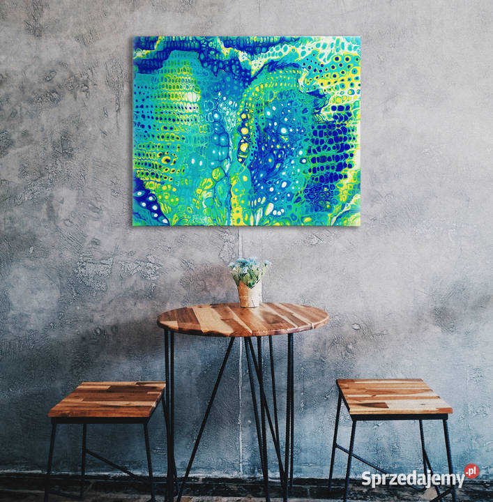 Kolorowy abstrakcyjny obraz Kameleon 50x60