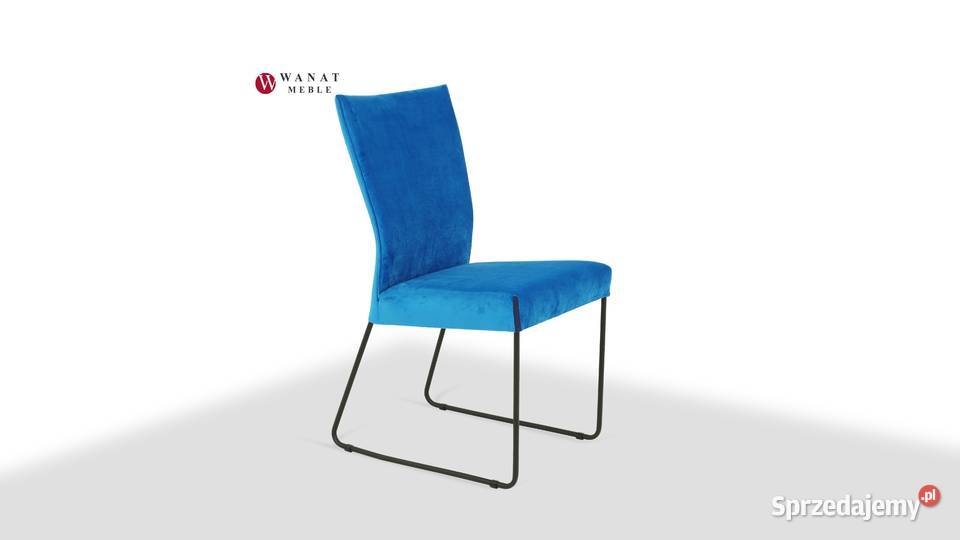Krzesło Na płozach tkanina Aqua Clean  czarny mat