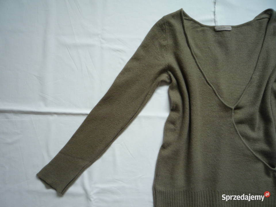Cashflow 36S Khaki sweter kaszmir dekolt w szpic zachodniopomorskie Szczecin sprzedam