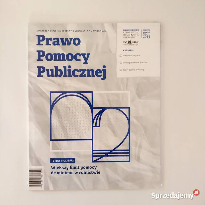 Prawo pomocy publicznej Dwumiesięcznik Marzec Łódź
