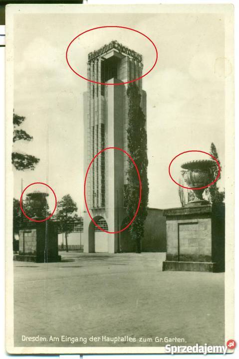 Dresden Am Eingang ser Hauptallee zum Gr Garten Ostrów Wielkopolski